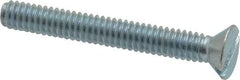 Value Collection - 1/4-20 UNC, 2" OAL Slotted Drive Machine Screw - Flat Head, Grade 2 Steel, Zinc-Plated Finish, Without Washer - Americas Industrial Supply
