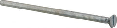 Value Collection - 1/4-20 UNC, 5-1/2" OAL Slotted Drive Machine Screw - Flat Head, Grade 2 Steel, Zinc-Plated Finish, Without Washer - Americas Industrial Supply