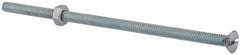 Value Collection - 1/4-20 UNC, 6" OAL Slotted Drive Machine Screw - Flat Head, Grade J82 Steel, Zinc-Plated Finish, Without Washer - Americas Industrial Supply