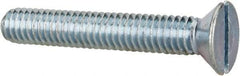 Value Collection - 5/16-18 UNC, 2" OAL Slotted Drive Machine Screw - Flat Head, Grade 2 Steel, Zinc-Plated Finish, Without Washer - Americas Industrial Supply