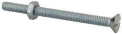 Value Collection - 5/16-18 UNC, 4" OAL Slotted Drive Machine Screw - Flat Head, Grade 2 Steel, Zinc-Plated Finish, Without Washer - Americas Industrial Supply