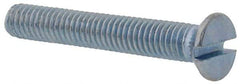 Value Collection - M3x0.50, 20mm OAL Slotted Drive Machine Screw - Flat Head, Grade 4.8 Steel, Zinc-Plated Finish, Without Washer - Americas Industrial Supply