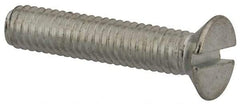 Value Collection - M4x0.70, 20mm OAL Slotted Drive Machine Screw - Flat Head, Grade 4.8 Steel, Zinc-Plated Finish, Without Washer - Americas Industrial Supply