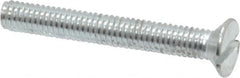 Value Collection - M4x0.70, 30mm OAL Slotted Drive Machine Screw - Flat Head, Grade 4.8 Steel, Zinc-Plated Finish, Without Washer - Americas Industrial Supply