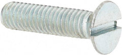 Value Collection - M6x1.00, 25mm OAL Slotted Drive Machine Screw - Flat Head, Grade 4.8 Steel, Zinc-Plated Finish, Without Washer - Americas Industrial Supply