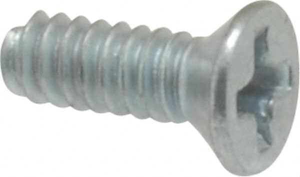 Value Collection - #4-40 UNC, 5/16" OAL Phillips Drive Machine Screw - Flat Head, Grade 2 Steel, Zinc-Plated Finish, Without Washer - Americas Industrial Supply