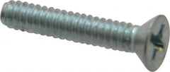 Value Collection - #6-32 UNC, 3/4" OAL Phillips Drive Machine Screw - Flat Head, Grade 2 Steel, Zinc-Plated Finish, Without Washer - Americas Industrial Supply