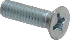Value Collection - #8-32 UNC, 5/8" OAL Phillips Drive Machine Screw - Flat Head, Grade 2 Steel, Zinc-Plated Finish, Without Washer - Americas Industrial Supply