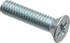 Value Collection - #8-32 UNC, 3/4" OAL Phillips Drive Machine Screw - Flat Head, Grade 2 Steel, Zinc-Plated Finish, Without Washer - Americas Industrial Supply
