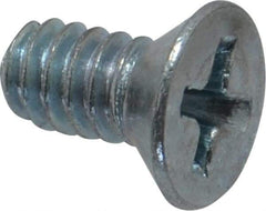 Value Collection - #10-24 UNC, 3/8" OAL Phillips Drive Machine Screw - Flat Head, Grade J82 Steel, Zinc-Plated Finish, Without Washer - Americas Industrial Supply
