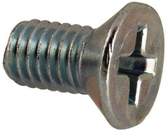 Value Collection - #10-32 UNF, 3/8" OAL Phillips Drive Machine Screw - Flat Head, Grade 2 Steel, Zinc-Plated Finish, Without Washer - Americas Industrial Supply