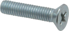 Value Collection - #10-32 UNF, 7/8" OAL Phillips Drive Machine Screw - Flat Head, Grade 2 Steel, Zinc-Plated Finish, Without Washer - Americas Industrial Supply