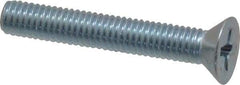 Value Collection - #10-32 UNF, 1-1/4" OAL Phillips Drive Machine Screw - Flat Head, Grade 2 Steel, Zinc-Plated Finish, Without Washer - Americas Industrial Supply