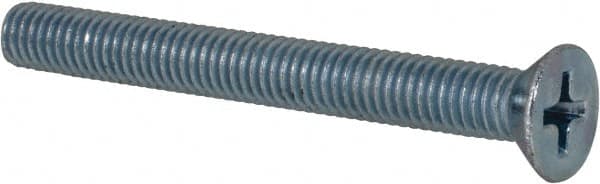 Value Collection - #10-32 UNF, 1-3/4" OAL Phillips Drive Machine Screw - Flat Head, Grade 2 Steel, Zinc-Plated Finish, Without Washer - Americas Industrial Supply