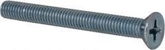 Value Collection - #10-32 UNF, 1-3/4" OAL Phillips Drive Machine Screw - Flat Head, Grade 2 Steel, Zinc-Plated Finish, Without Washer - Americas Industrial Supply