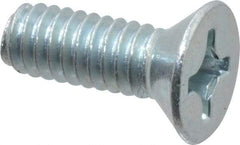 Value Collection - #12-24 UNC, 5/8" OAL Phillips Drive Machine Screw - Flat Head, Grade 2 Steel, Zinc-Plated Finish, Without Washer - Americas Industrial Supply