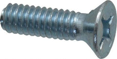 Value Collection - #12-24 UNC, 3/4" OAL Phillips Drive Machine Screw - Flat Head, Grade 2 Steel, Zinc-Plated Finish, Without Washer - Americas Industrial Supply