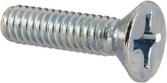 Value Collection - #12-24 UNC, 7/8" OAL Phillips Drive Machine Screw - Flat Head, Grade J82 Steel, Zinc-Plated Finish, Without Washer - Americas Industrial Supply