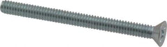 Value Collection - 1/4-20 UNC, 3" OAL Phillips Drive Machine Screw - Flat Head, Grade 2 Steel, Zinc-Plated Finish, Without Washer - Americas Industrial Supply