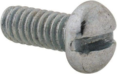 Value Collection - #5-40 UNC, 5/16" Length Under Head Slotted Drive Machine Screw - Round Head, Grade J82 Steel, Zinc-Plated Finish, Without Washer - Americas Industrial Supply