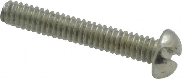 Value Collection - #5-40 UNC, 3/4" Length Under Head Slotted Drive Machine Screw - Round Head, Grade J82 Steel, Zinc-Plated Finish, Without Washer - Americas Industrial Supply