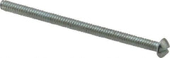 Value Collection - #6-32 UNC, 2-1/4" Length Under Head Slotted Drive Machine Screw - Round Head, Grade 2 Alloy Steel, Zinc-Plated Finish, Without Washer - Americas Industrial Supply
