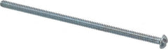 Value Collection - #6-32 UNC, 3" Length Under Head Slotted Drive Machine Screw - Round Head, Grade 2 Alloy Steel, Zinc-Plated Finish, Without Washer - Americas Industrial Supply
