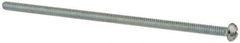 Value Collection - #6-32 UNC, 3-3/4" Length Under Head Slotted Drive Machine Screw - Round Head, Grade 2 Alloy Steel, Zinc-Plated Finish, Without Washer - Americas Industrial Supply