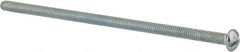 Value Collection - #8-32 UNC, 4" Length Under Head Slotted Drive Machine Screw - Round Head, Grade 2 Alloy Steel, Zinc-Plated Finish, Without Washer - Americas Industrial Supply