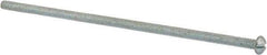 Value Collection - #8-32 UNC, 5" Length Under Head Slotted Drive Machine Screw - Round Head, Grade J82 Steel, Zinc-Plated Finish, Without Washer - Americas Industrial Supply