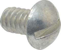Value Collection - #10-24 UNC, 5/16" Length Under Head Slotted Drive Machine Screw - Round Head, Grade J82 Steel, Zinc-Plated Finish, Without Washer - Americas Industrial Supply