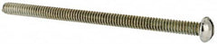 Value Collection - #10-24 UNC, 3-1/4" Length Under Head Slotted Drive Machine Screw - Round Head, Grade J82 Steel, Zinc-Plated Finish, Without Washer - Americas Industrial Supply