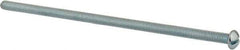 Value Collection - #10-32 UNF, 5" Length Under Head Slotted Drive Machine Screw - Round Head, Grade J82 Steel, Zinc-Plated Finish, Without Washer - Americas Industrial Supply