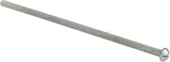 Value Collection - #10-32 UNF, 6" Length Under Head Slotted Drive Machine Screw - Round Head, Grade J82 Steel, Zinc-Plated Finish, Without Washer - Americas Industrial Supply