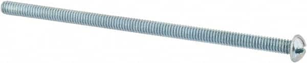 Value Collection - 1/4-20 UNC, 5-1/2" Length Under Head Slotted Drive Machine Screw - Round Head, Grade 2 Alloy Steel, Zinc-Plated Finish, Without Washer - Americas Industrial Supply