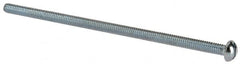 Value Collection - 1/4-20 UNC, 6" Length Under Head Slotted Drive Machine Screw - Round Head, Grade 2 Alloy Steel, Zinc-Plated Finish, Without Washer - Americas Industrial Supply