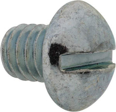 Value Collection - 5/16-18 UNC, 3/8" Length Under Head Slotted Drive Machine Screw - Round Head, Grade J82 Steel, Zinc-Plated Finish, Without Washer - Americas Industrial Supply