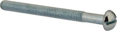 Value Collection - 5/16-18 UNC, 3-3/4" Length Under Head Slotted Drive Machine Screw - Round Head, Grade J82 Steel, Zinc-Plated Finish, Without Washer - Americas Industrial Supply