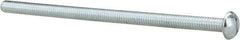 Value Collection - 5/16-18 UNC, 6" Length Under Head Slotted Drive Machine Screw - Round Head, Grade 2 Alloy Steel, Zinc-Plated Finish, Without Washer - Americas Industrial Supply