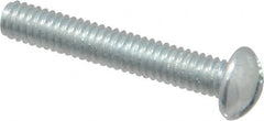 Value Collection - #8-32 UNC, 1" Length Under Head Slotted Drive Machine Screw - Round Head, Grade 2 Steel, Zinc-Plated Finish, Without Washer - Americas Industrial Supply