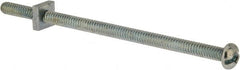 Value Collection - #10-24 UNC, 4" Length Under Head Slotted Drive Machine Screw - Round Head, Grade 2 Steel, Zinc-Plated Finish, Without Washer - Americas Industrial Supply