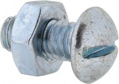 Value Collection - 5/16-18 UNC, 3/4" Length Under Head Slotted Drive Machine Screw - Round Head, Grade 2 Steel, Zinc-Plated Finish, Without Washer - Americas Industrial Supply