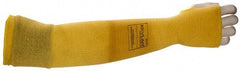 Honeywell - Size Universal, Yellow Kevlar Cut Resistant Sleeve - 18" Long Sleeve, Elastic Opening at Both Ends, Made with Thumb Hole - Americas Industrial Supply