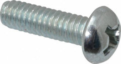 Value Collection - #12-24 UNC, 3/4" Length Under Head Phillips Drive Machine Screw - Round Head, Grade J82 Steel, Zinc-Plated Finish, Without Washer - Americas Industrial Supply