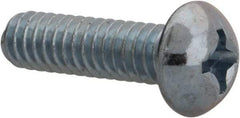 Value Collection - 1/4-20 UNC, 7/8" Length Under Head Phillips Drive Machine Screw - Round Head, Grade 2 Steel, Zinc-Plated Finish, Without Washer - Americas Industrial Supply
