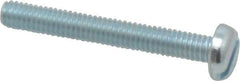 Value Collection - M4x0.70, 30mm Length Under Head Slotted Drive Machine Screw - Pan Head, Grade 4.8 Steel, Zinc-Plated Finish, Without Washer - Americas Industrial Supply