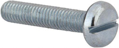 Value Collection - M5x0.80, 25mm Length Under Head Slotted Drive Machine Screw - Pan Head, Grade 4.8 Steel, Zinc-Plated Finish, Without Washer - Americas Industrial Supply