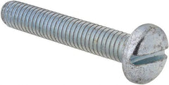 Value Collection - M6x1.00, 35mm Length Under Head Slotted Drive Machine Screw - Pan Head, Grade 4.8 Steel, Zinc-Plated Finish, Without Washer - Americas Industrial Supply