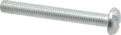 Value Collection - M6x1.00, 50mm Length Under Head Slotted Drive Machine Screw - Pan Head, Grade 4.8 Steel, Zinc-Plated Finish, Without Washer - Americas Industrial Supply