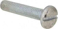 Value Collection - M8x1.25, 40mm Length Under Head Slotted Drive Machine Screw - Pan Head, Grade 4.8 Steel, Zinc-Plated Finish, Without Washer - Americas Industrial Supply